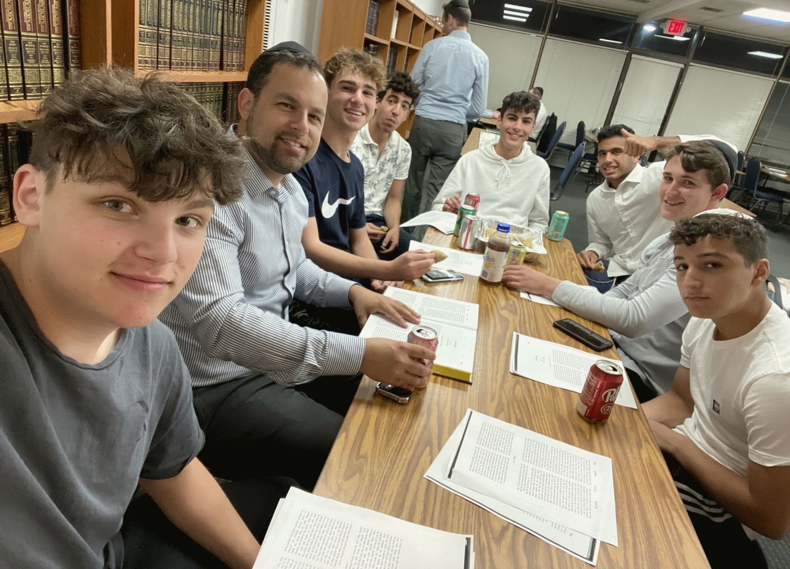 The chevra with their rebbe